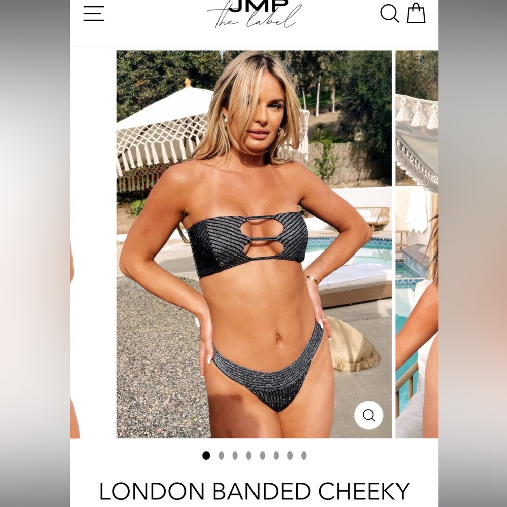 JMP black shimmer 2 piece bikini
